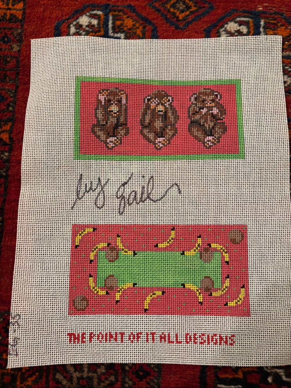 Hand painted Needlepoint Canvas